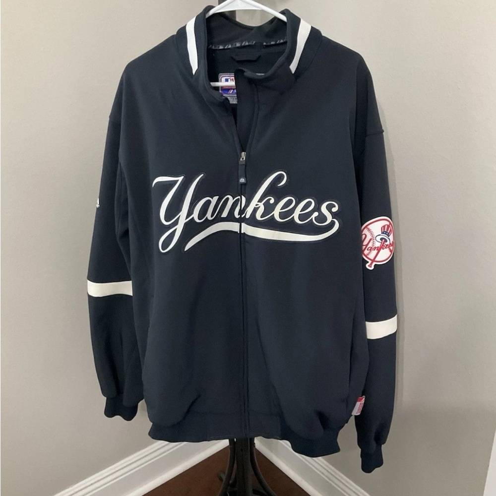 Vintage New York Yankees Full Zip Jacket Mens 2XL Navy MLB Track Jacket